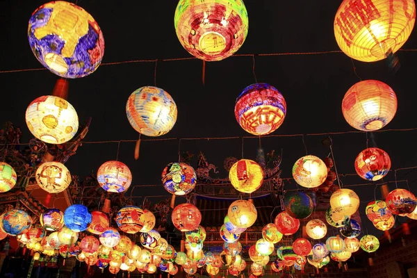 Lanternes Peintes Tainan Taiwan — Photo