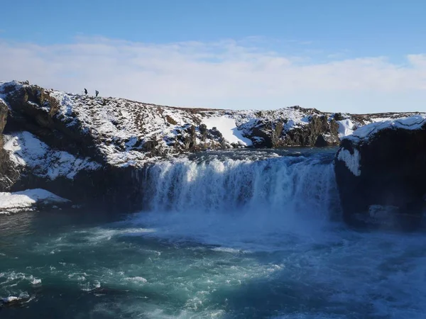 Wasserfalllandschaft Island — Stockfoto