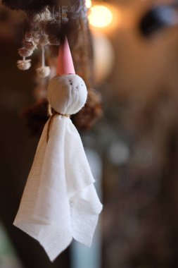 El yapımı Noel oyuncağı, kapat. 