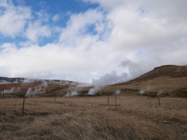 İzlanda 'daki dağ manzarası