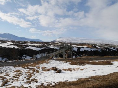 İzlanda 'daki dağ manzarası