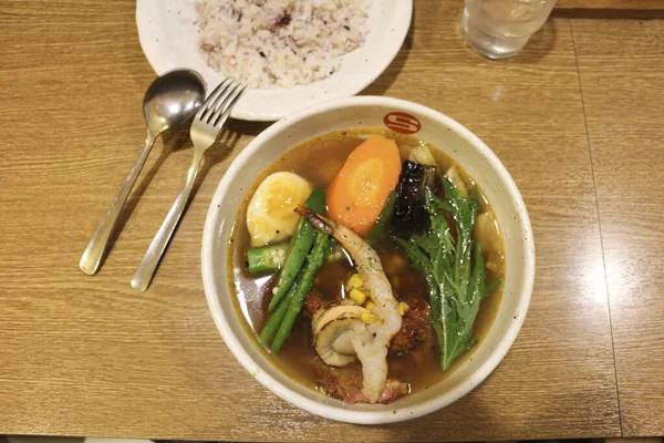 Makan Siang Disajikan Restoran — Stok Foto