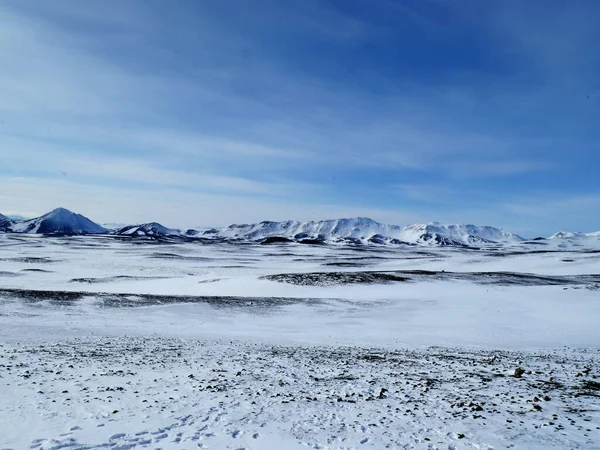 Winterlandschap Ijsland — Stockfoto