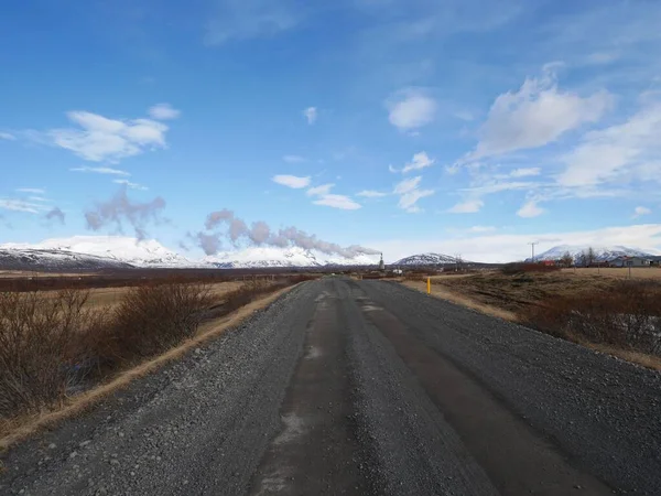 冰岛山区道路景观 — 图库照片
