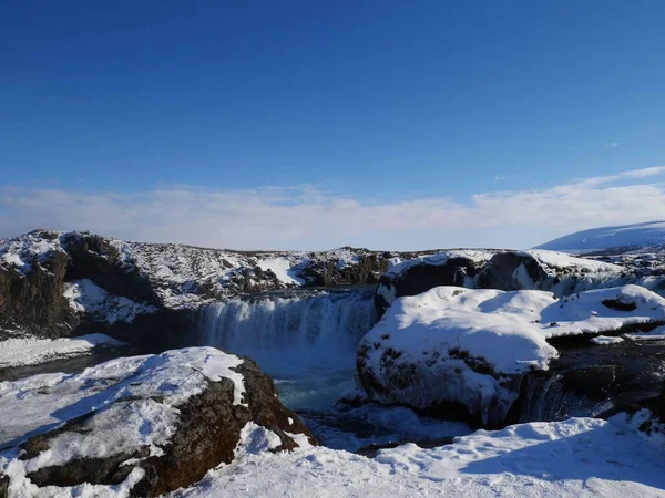 Vattenfall Landskap Island — Stockfoto