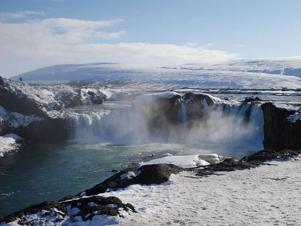 Vattenfall Landskap Island — Stockfoto