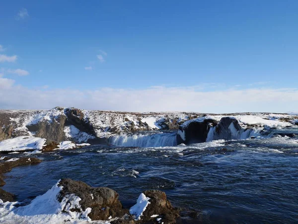 Vattenfall Landskap Island — Stockfoto