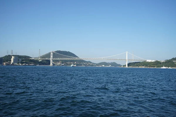 Bro Och Berg Japan — Stockfoto