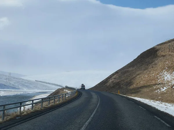 Zlanda Daki Dağ Yolu Manzarası — Stok fotoğraf