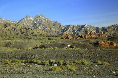 Çin, Xinjiang 'daki dağlar manzarası