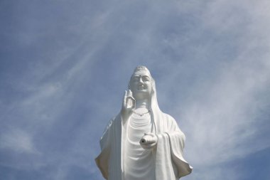 Vietnam 'da heykel, putuo guanyin bodhisattva Dağı tapınağı