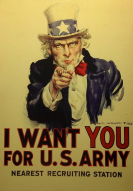 Amerikan ordusunun posteri için seni istiyorum.