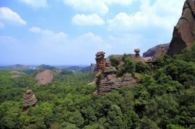 Jiangxi, Çin 'deki dağların manzarası