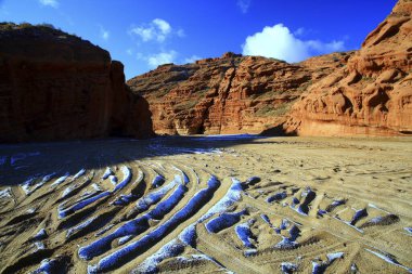 Çin, Xinjiang 'daki dağlar manzarası