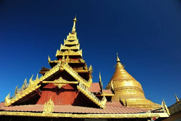 Shwezigon Pagoda Barmě Royalty Free Stock Obrázky