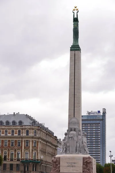 Monumen Kebebasan Latvia Stok Foto Bebas Royalti