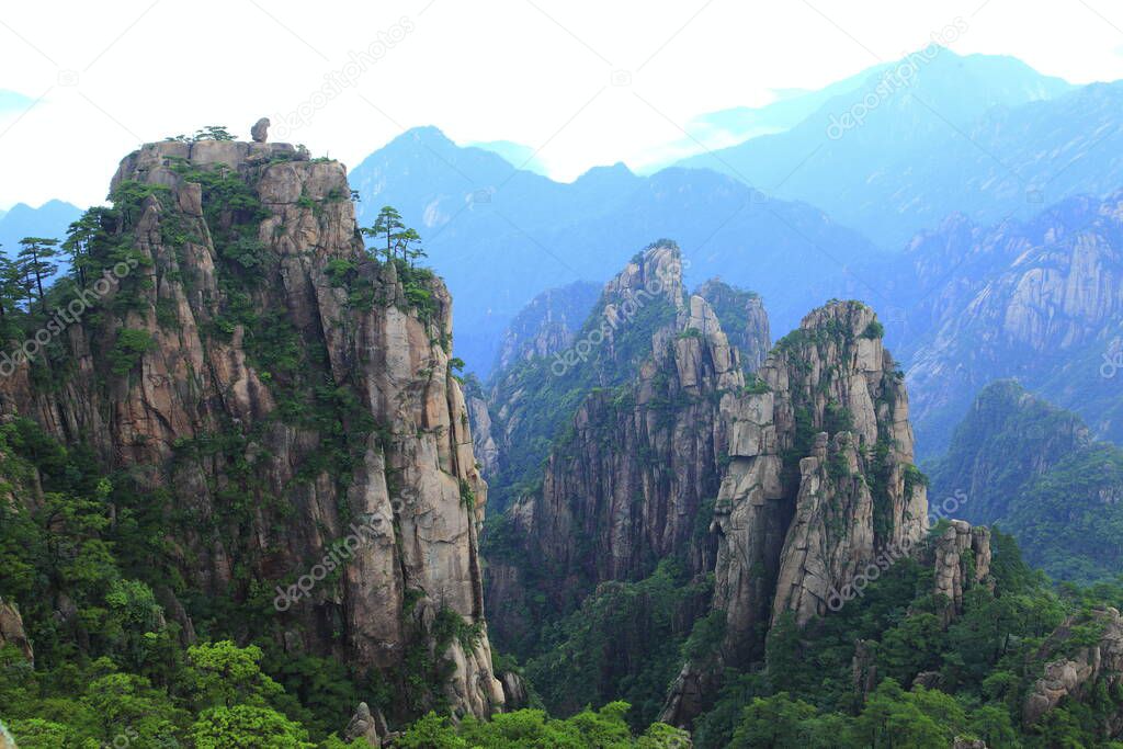 mountains landscape in Anhui, China