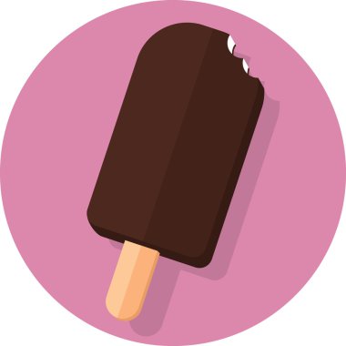 dondurma düz vektör simgesi
