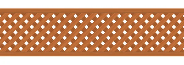 Bruin Diagonaal Gekruiste Houten Plank Hek Textuur Abstracte Achtergrond Vector — Stockvector