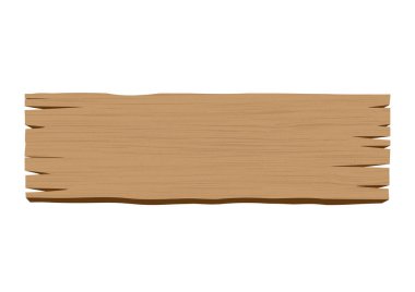 Retro vintage kahverengi ahşap çatlamış levha tabela vektör çizimi