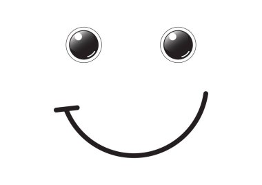 Mutlu yüz simgesi vektör illüstrasyonu 