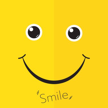 Mutlu yüz ikonu vektör illüstrasyonu 