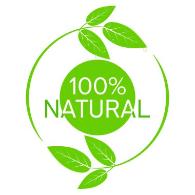 Taze yeşil yapraklar logo vektör çizimi