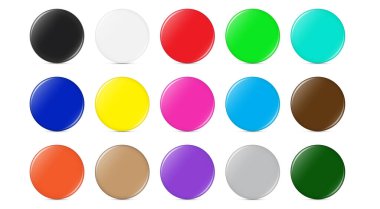 Çok renkli renkli düğmeli vektör çizimi