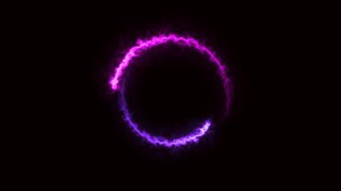 Parlayan neon ışık efektli renkli çizgiler