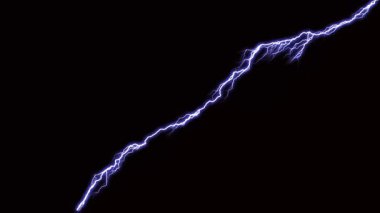 Koyu arkaplanda mavi yıldırım