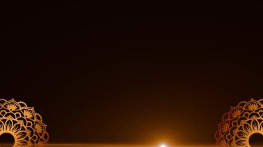 spot ışıkları arka plan etkisiyle düşük üçüncü mandala animasyonu