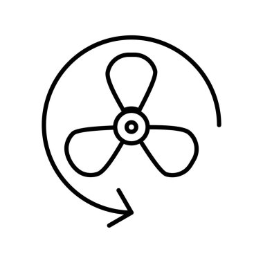 Fan Taslak Vektör Simgesi Tasarımı