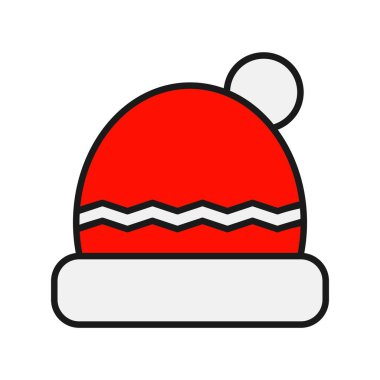 Şapka Satırı Doldurulmuş Vektör Simgesi Tasarımı