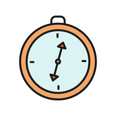 Pusula Satırı Doldurulmuş Vektör Simgesi Tasarımı