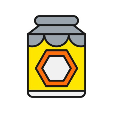 Bal Satırı Doldurulmuş Vektör Simgesi Tasarımı