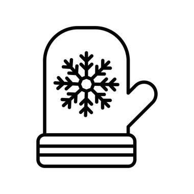 Eldiven Özeti Vektör Simgesi Tasarımı