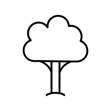 Ağaç Çizgisi Vektör Simgesi Tasarımı