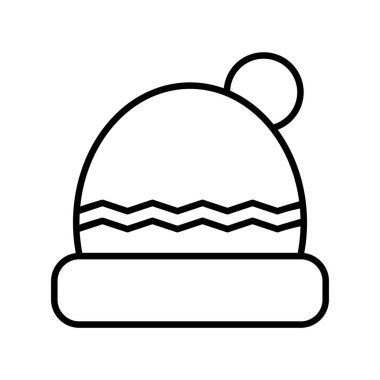 Şapka Taslak Vektör Simgesi Tasarımı