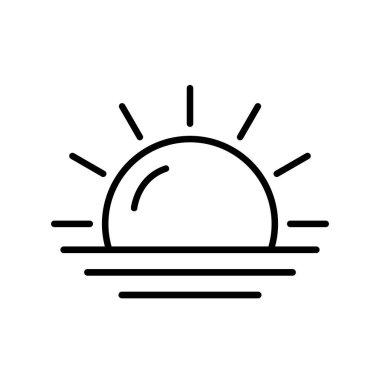 Güneş Özeti Vektör Simgesi Tasarımı