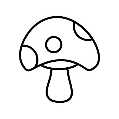 Mantar Taslak Vektör Simgesi Tasarımı