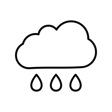 Yağmur Ana Hattı Vektör Simgesi Tasarımı