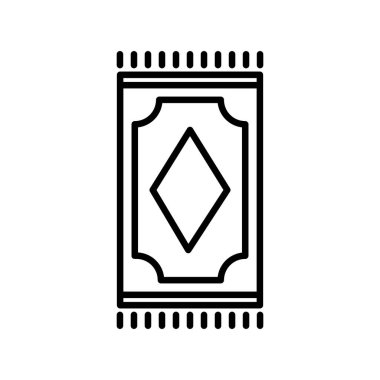 Dua Halı Ana Hattı Vektör Simgesi Tasarımı