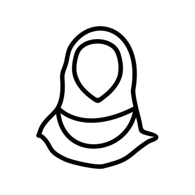 Müslüman Kadın Vektör Simgesi Tasarımı