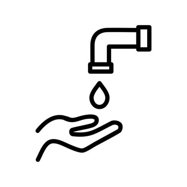 Wudhu Özet Vektör Simgesi Tasarımı