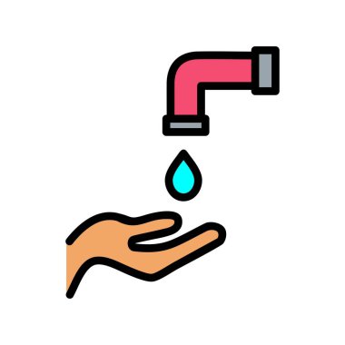 Wudhu Satırı Vektör Simgesi Tasarımı