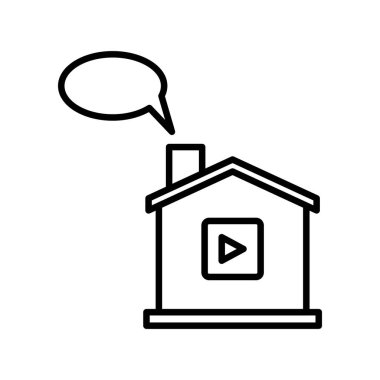 Ev Okulu Ana Hattı Vektör Simgesi Tasarımı