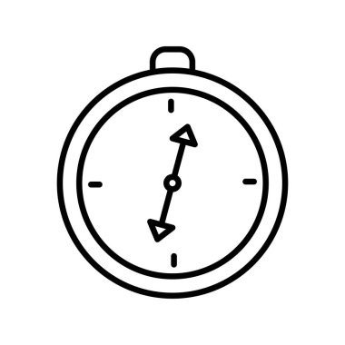  Pusula Ana Hattı Vektör Simgesi Tasarımı