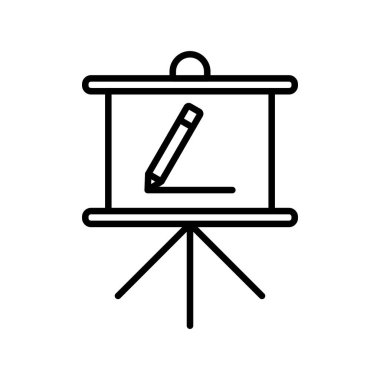 Flipchar Taslak Vektör Simgesi Tasarımı