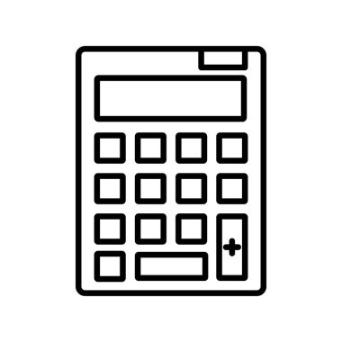 Hesap Makinesi Taslak Vektör Simgesi Tasarımı