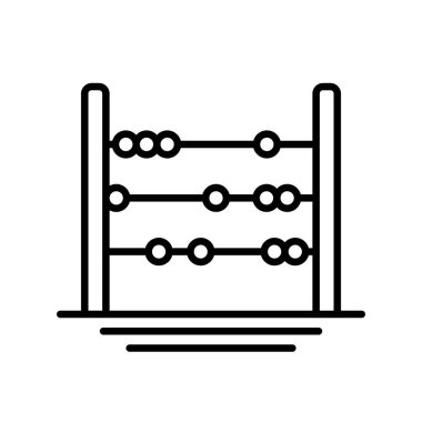 Abaküs Ana Hattı Vektör Simgesi Tasarımı